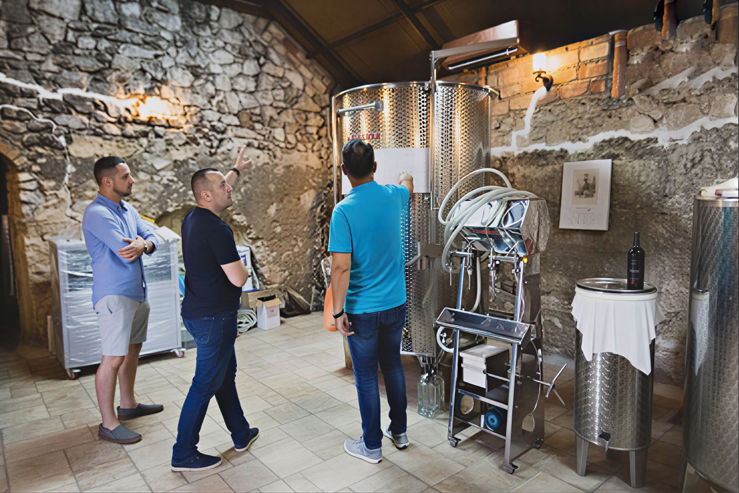 Visite des vins traditionnelle et moderne mixte