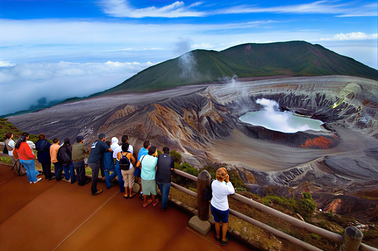 Combo Tour : Parc national du volcan Poás – Visite du café Doka – Jardins des cascades de La Paz