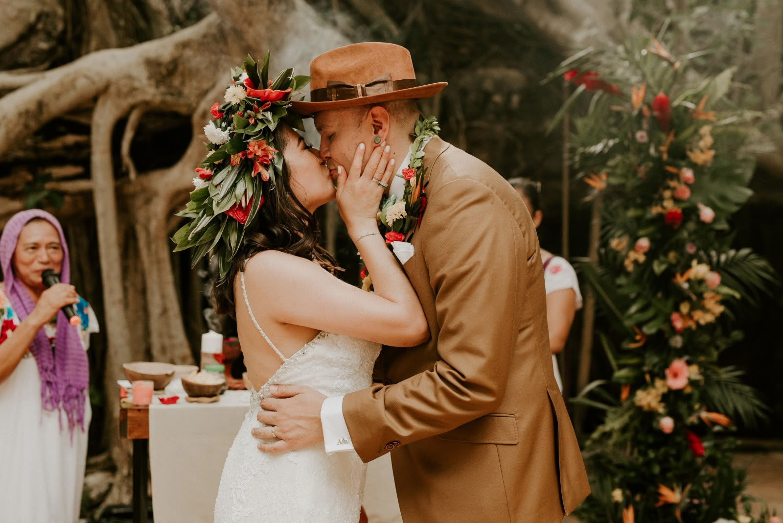 Cérémonie traditionnelle d'union matrimoniale maya