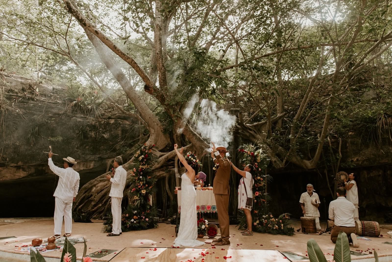 Cérémonie traditionnelle d'union matrimoniale maya