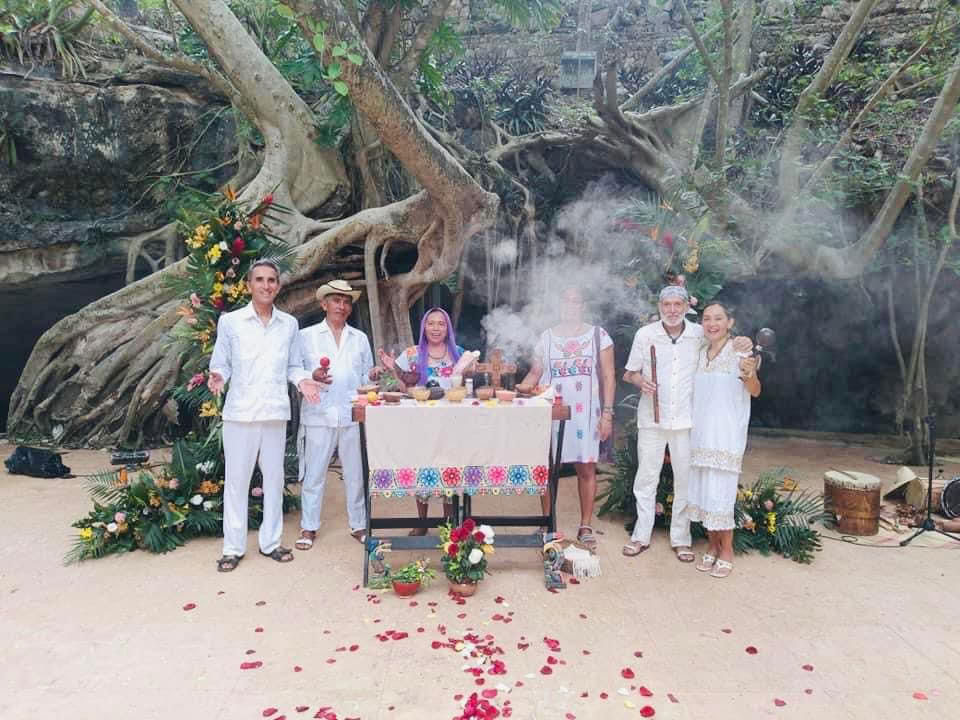 Cérémonie traditionnelle d'union matrimoniale maya