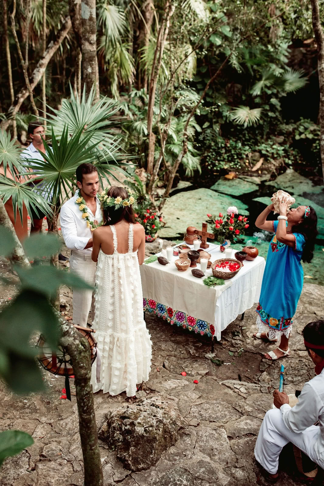 Cérémonie traditionnelle d'union matrimoniale maya