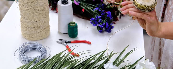 Atelier de couronnes florales