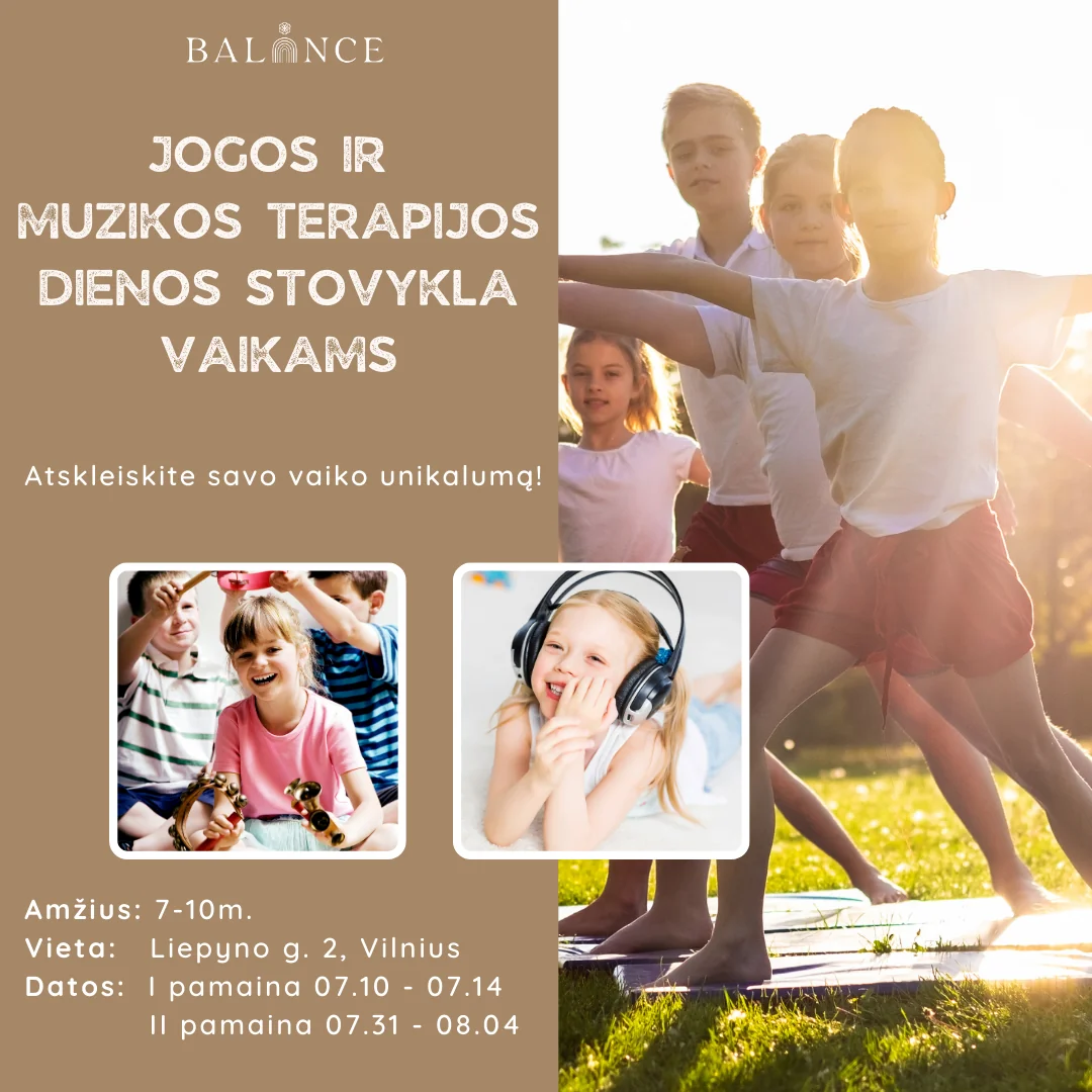 Camp de jour de yoga et de musicothérapie pour enfants – 07.10 - 07.14 (Kotryna and Birutė)