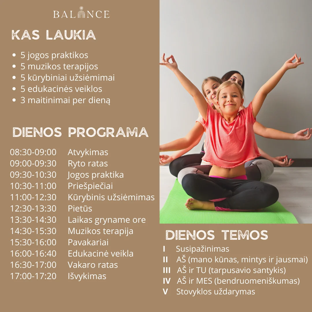 Camp de jour de yoga et de musicothérapie pour enfants – 07.10 - 07.14 (Kotryna and Birutė)