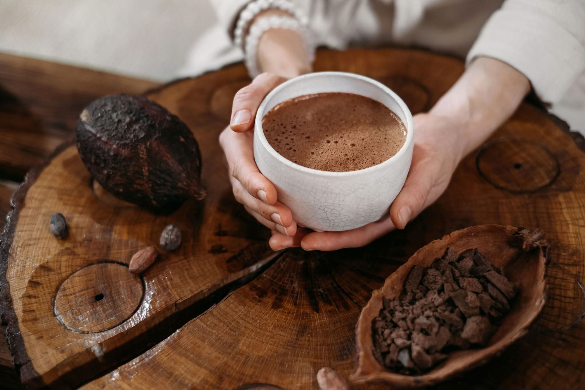 Le monde du cacao et des délices à base de plantes