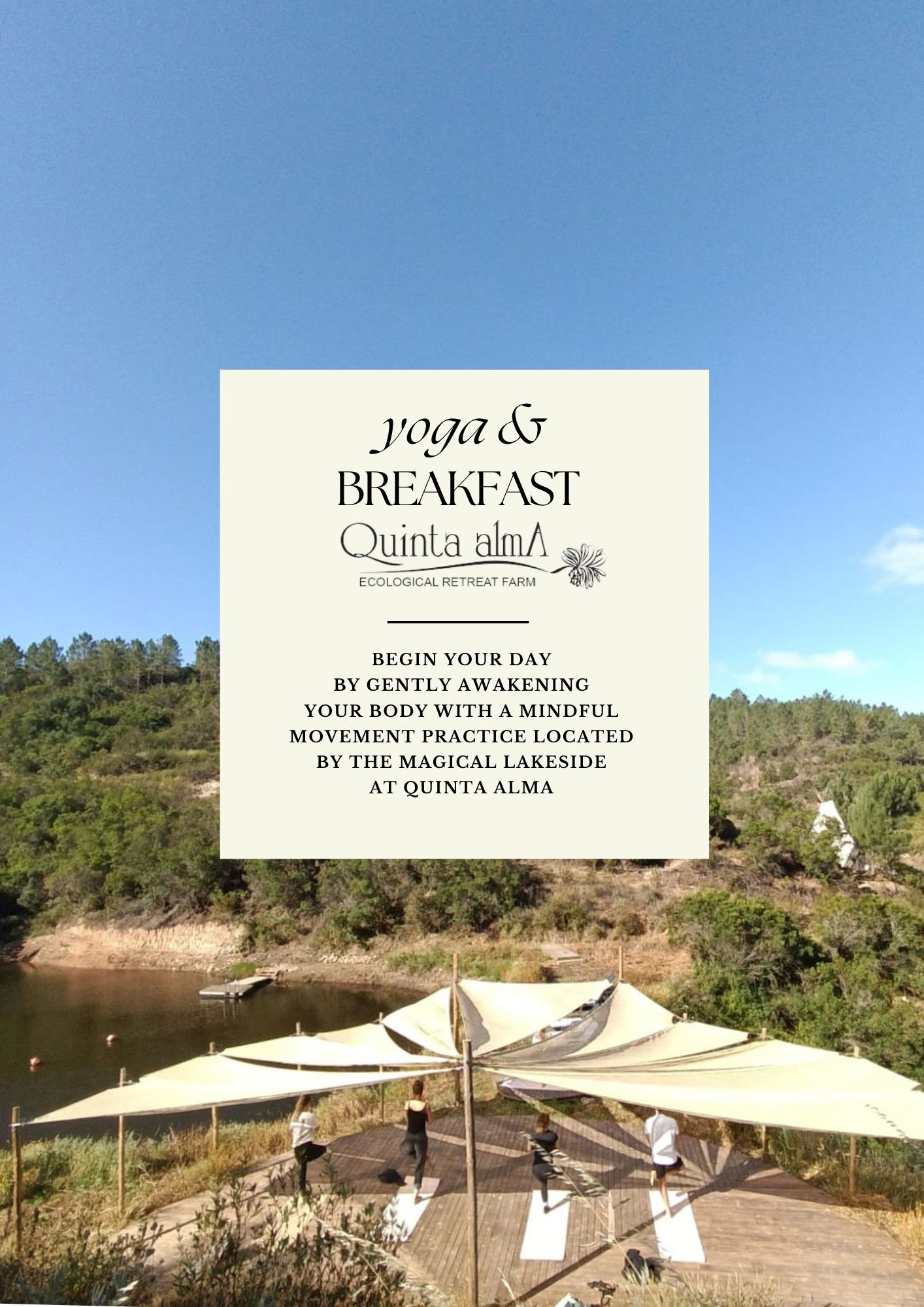 Yoga au bord du lac et expérience de buffet petit-déjeuner à Quinta Alma