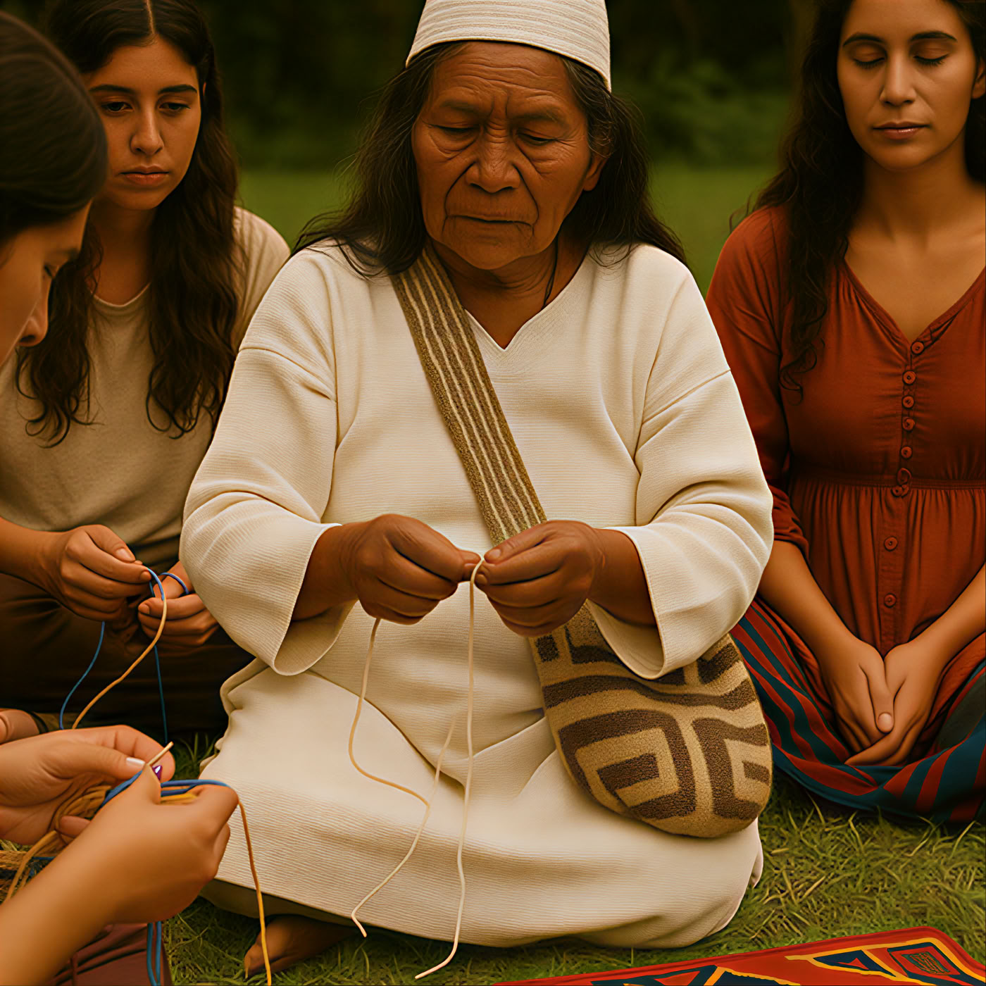 Atelier de tissage avec Abu Wiwa