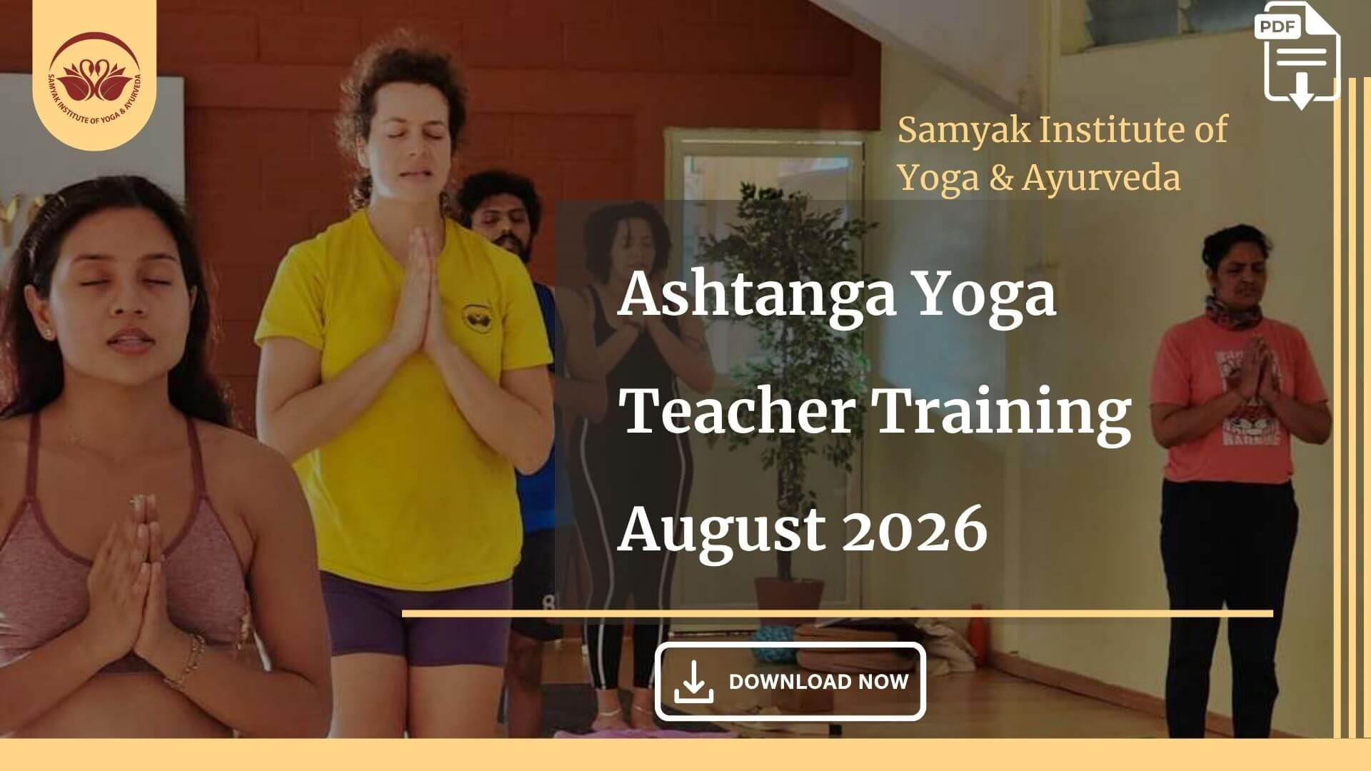 Formation de professeur de yoga Ashtanga - août 2026