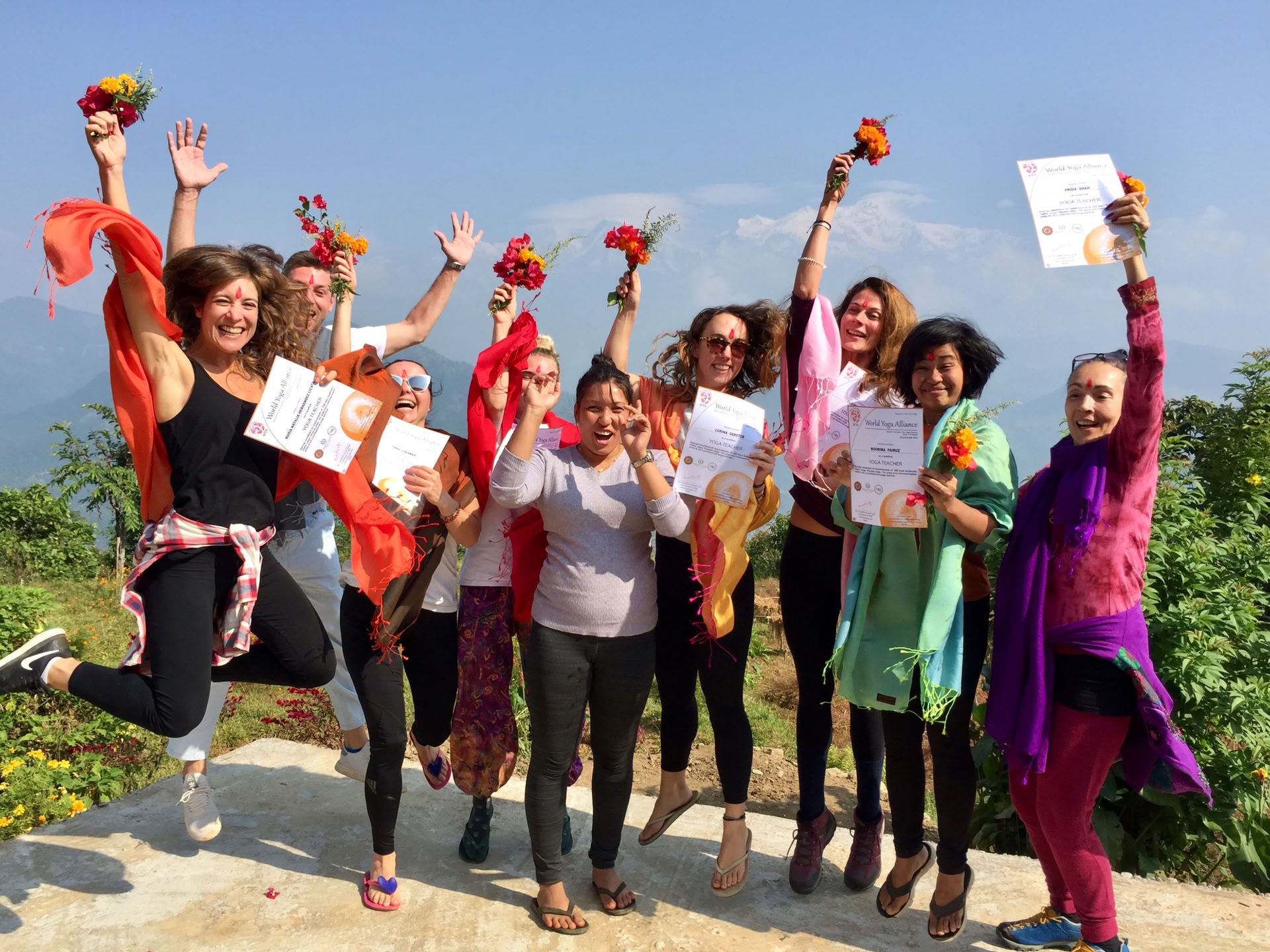 Cours de formation de professeur de yoga de 200 heures sur 20 jours au Népal