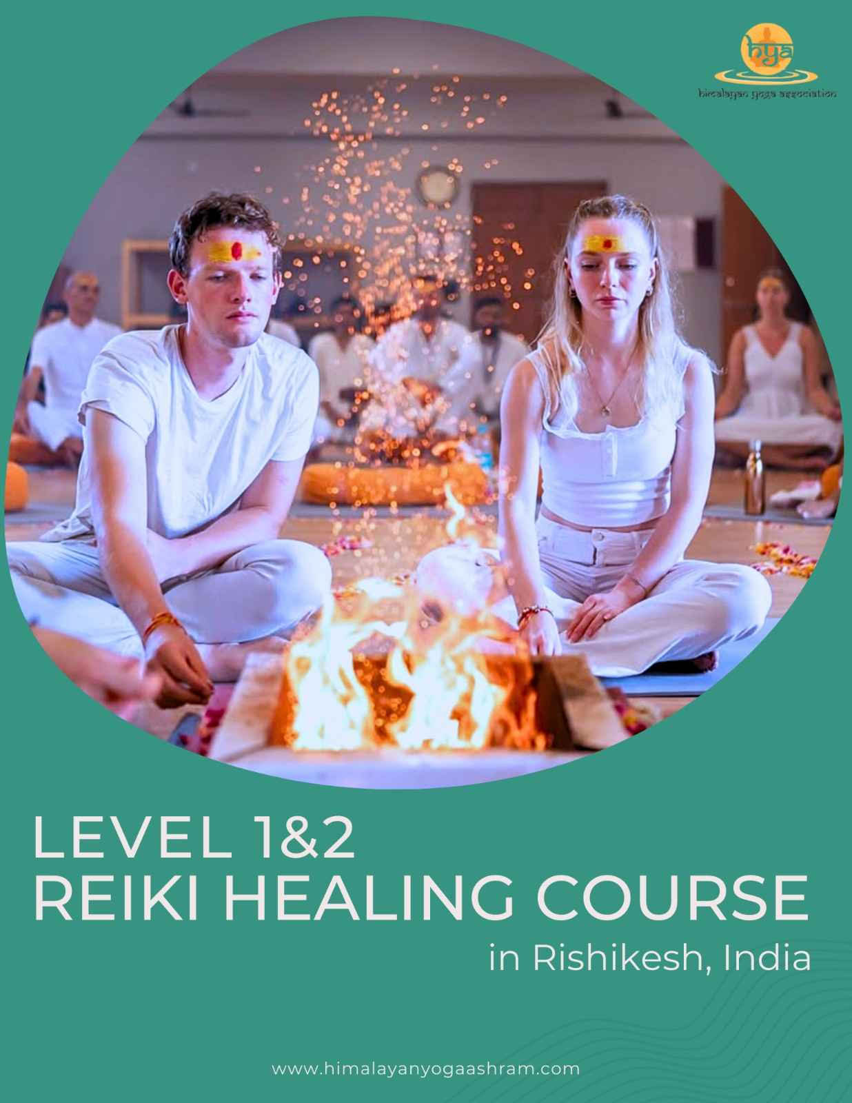 Cours de guérison Reiki niveaux 1 et 2 à Rishikesh, en Inde, HYA