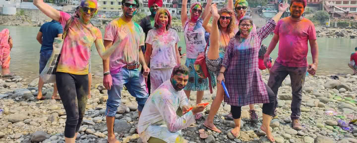 Retraite du festival Holi en Inde