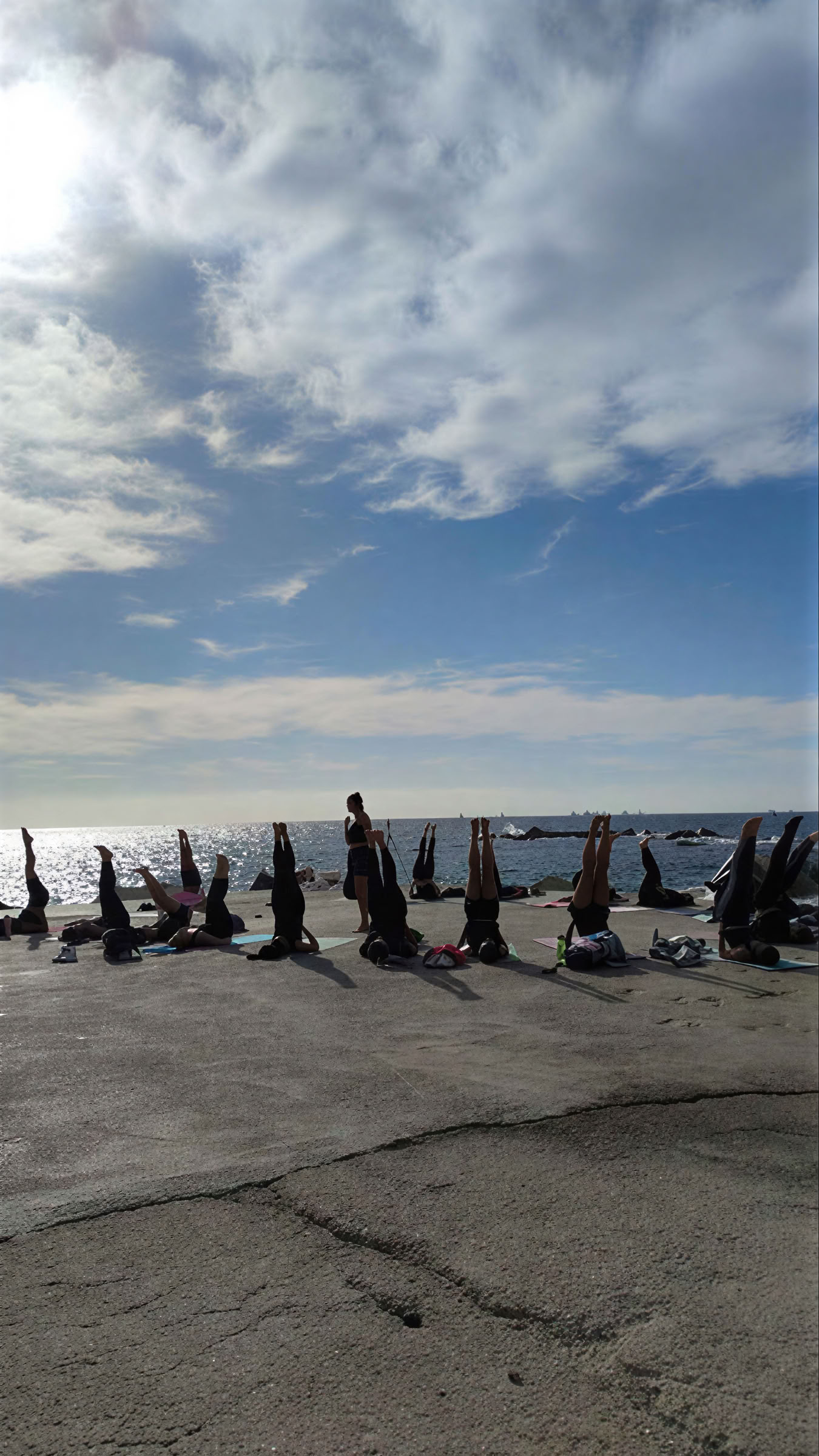 Yoga sur la plage