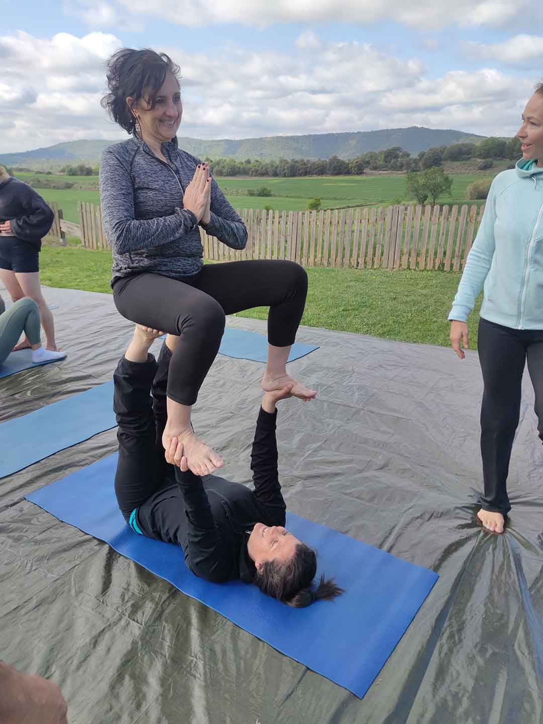 Yoga sur la plage