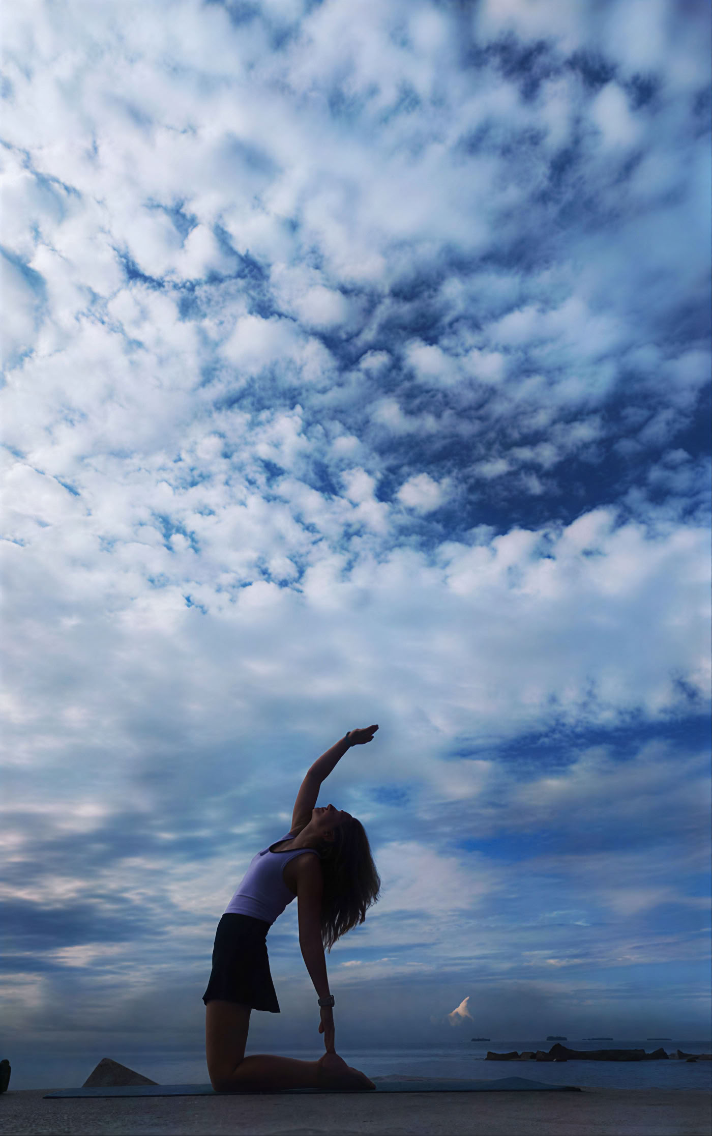 Yoga sur la plage