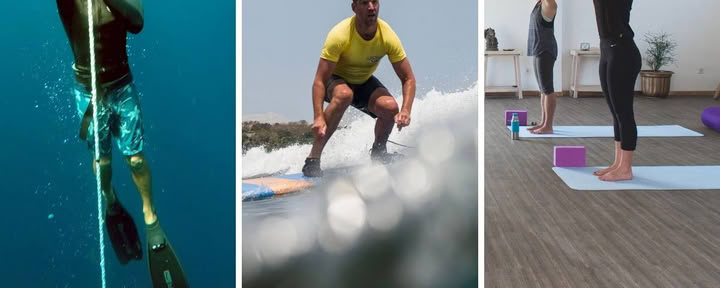 6 jours de plongée en apnée, surf et yoga