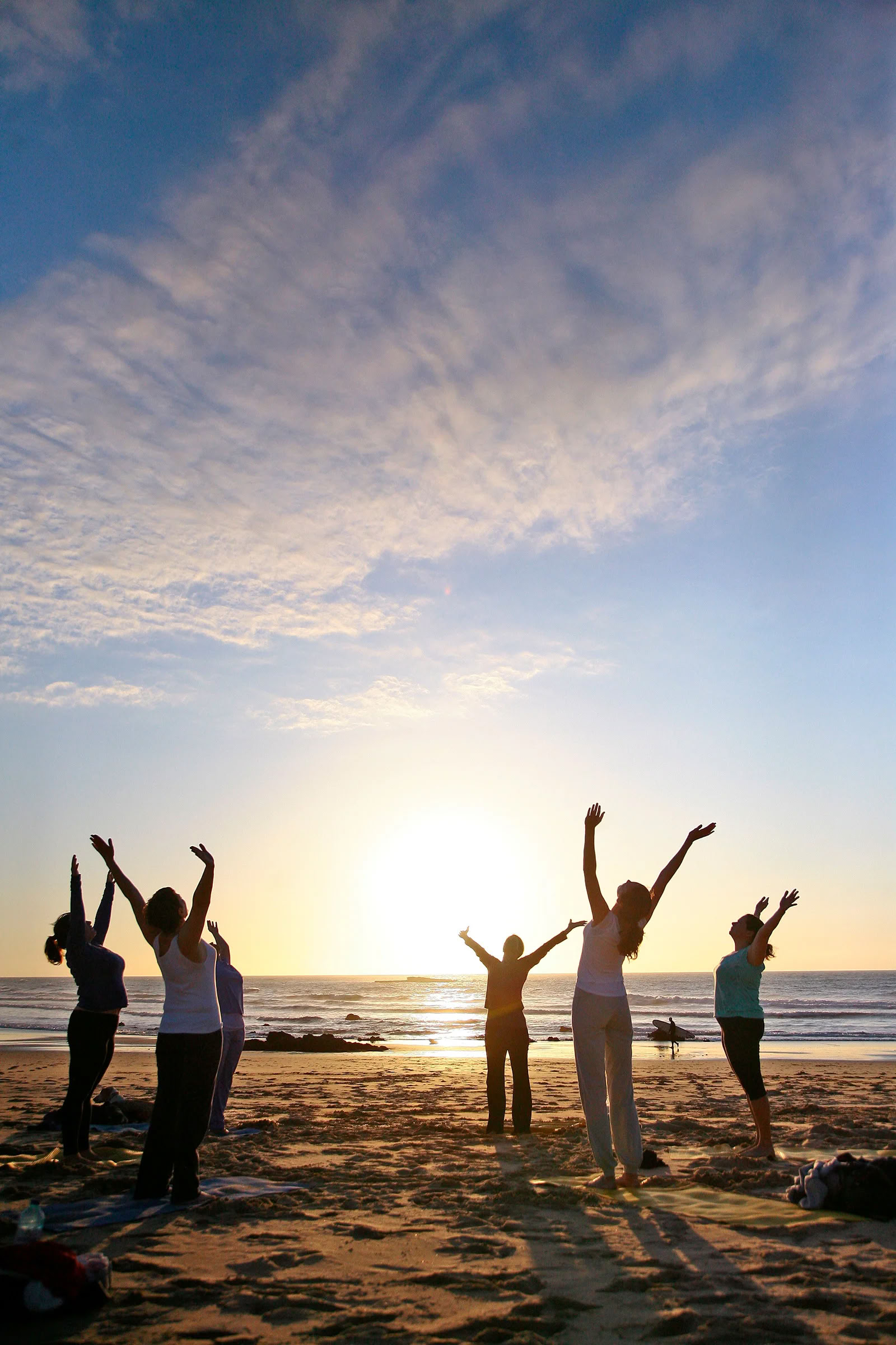 Yoga sur la plage