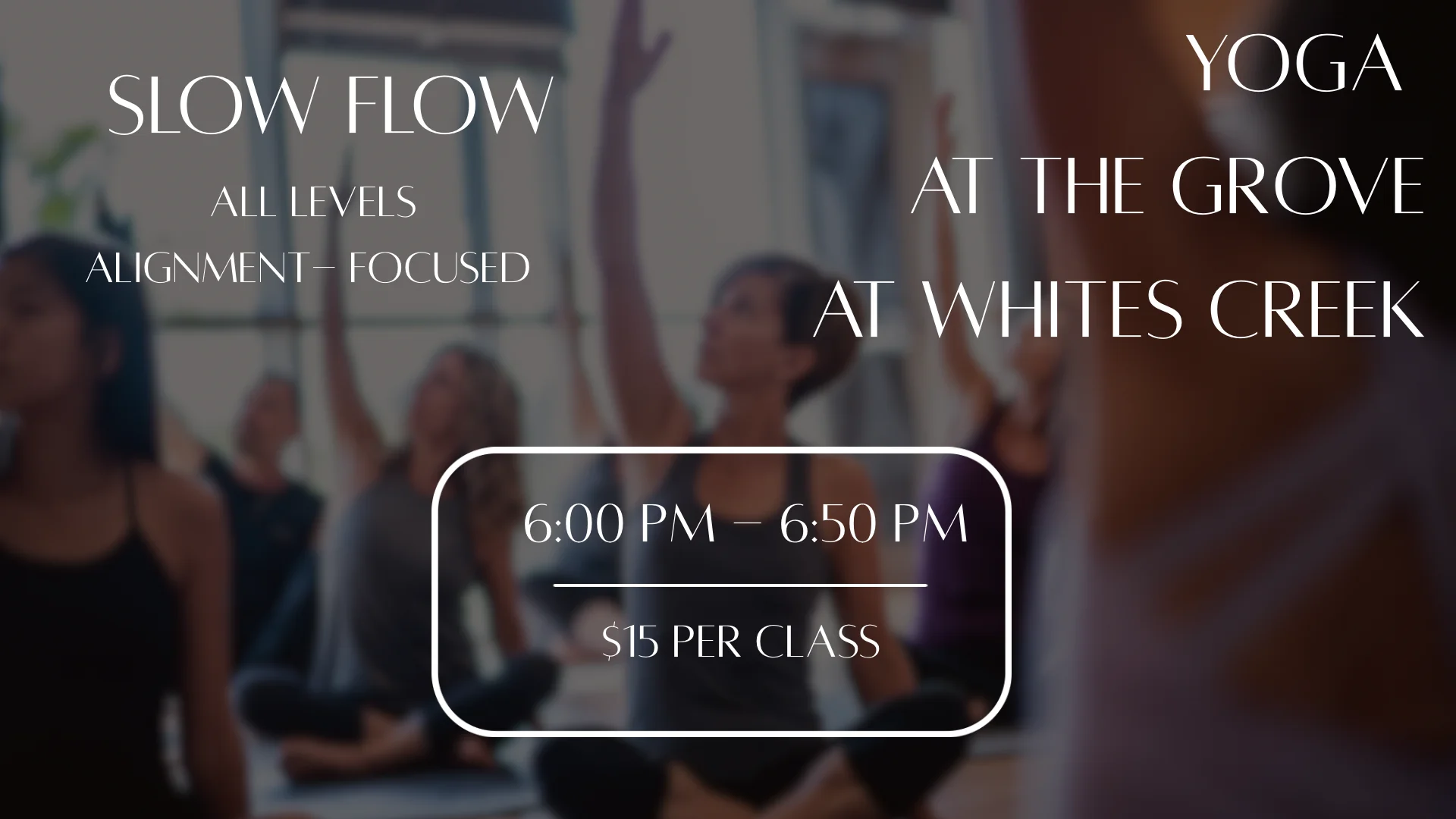 Yoga Flow doux au Grove at Whites Creek