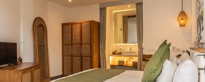 Suite avec vue sur le jardin en angle