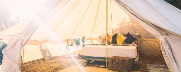 Tente de glamping