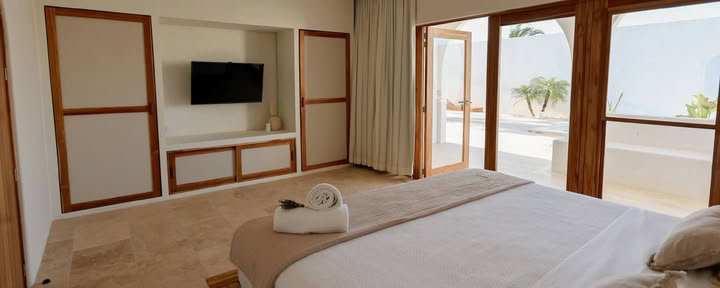 Chambre king avec salle de bains privative pour une personne